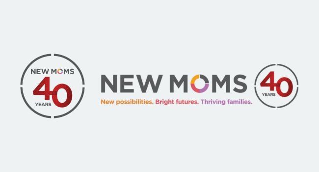 New Moms 40th Anniversary Logo